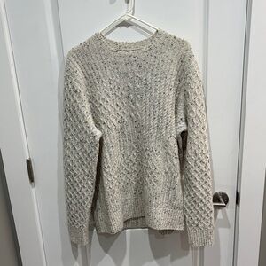 Vince Cream Textured Crewneck Sweater
